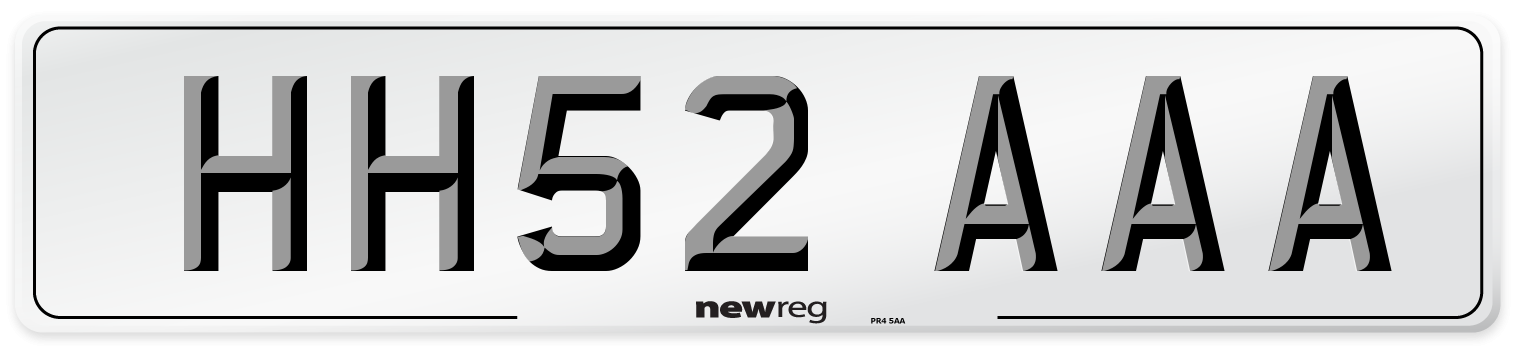 HH52 AAA Number Plate from New Reg